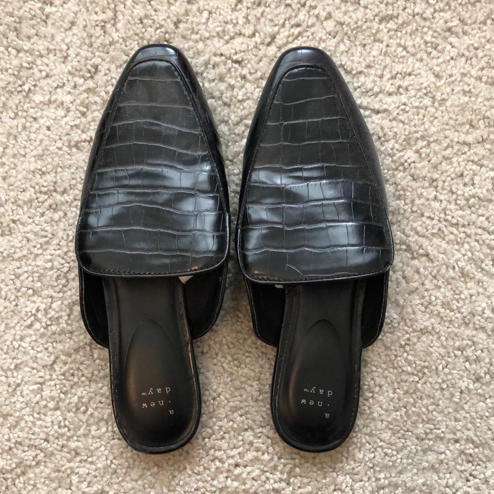 A New Day Black Loafer Slides